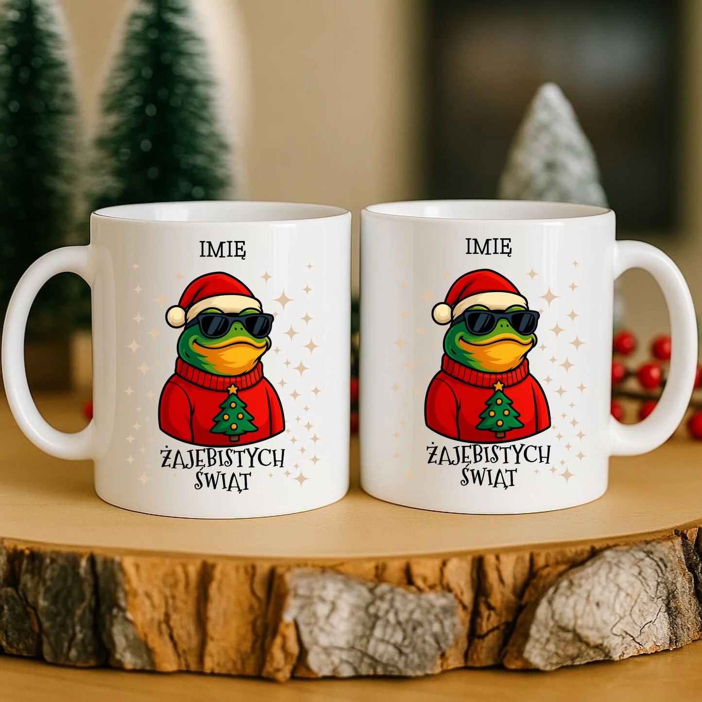 Kubek świąteczny - Żajebistych Świąt - personalizowany BN144