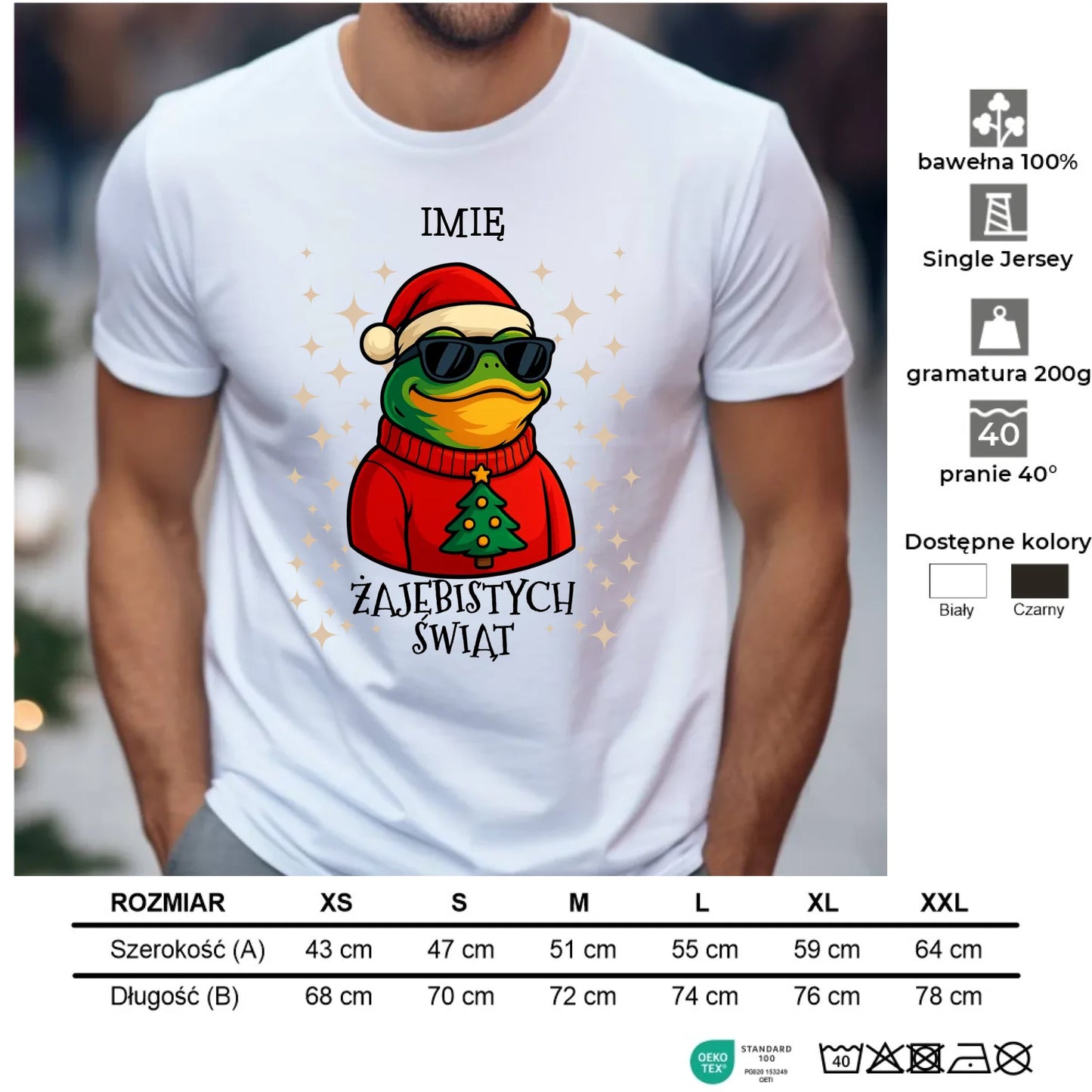 Koszulka męska świąteczna - Żajebistych Świąt - personalizowana BN144