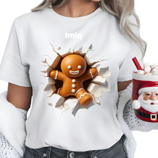 Świąteczna koszulka damska z nadrukiem na prezent dla niej ŚWIETA BOŻE NARODZENIE