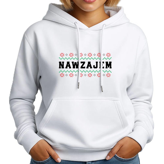 Bluza damska z kapturem świąteczna - Nawzajem BN150 - StoryCups.pl