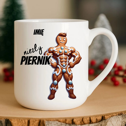 Kubek elegant świąteczny - Niezły piernik - personalizowany BN24