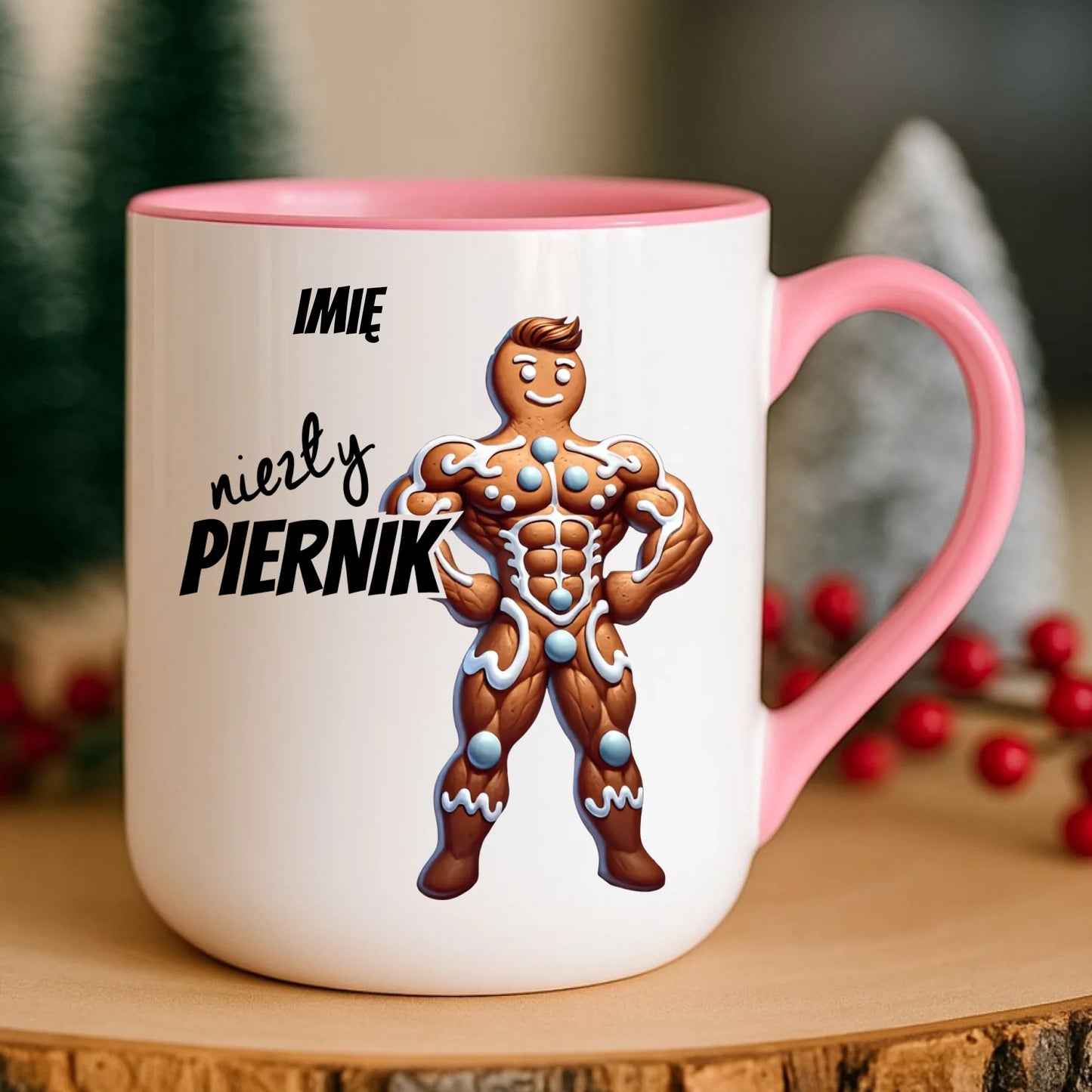 Kubek elegant świąteczny - Niezły piernik - personalizowany BN24