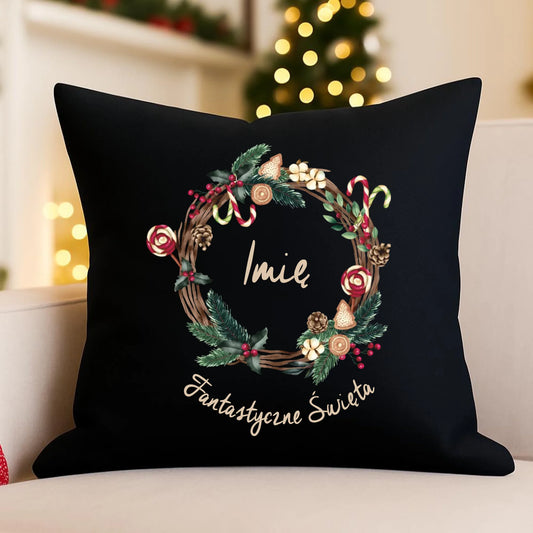 Poduszka dekoracyjna świąteczna - Fantastyczne Święta - personalizowana BN14 - StoryCups.pl