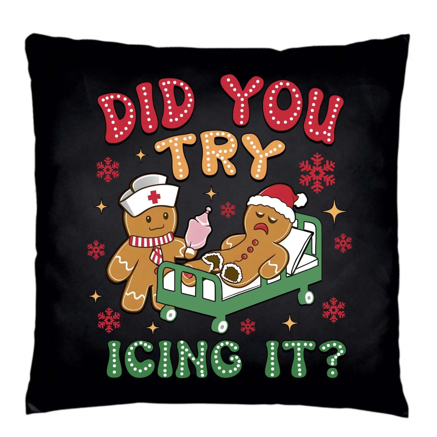 Poduszka dekoracyjna świąteczna - Did you try icing it? BN78 - StoryCups.pl
