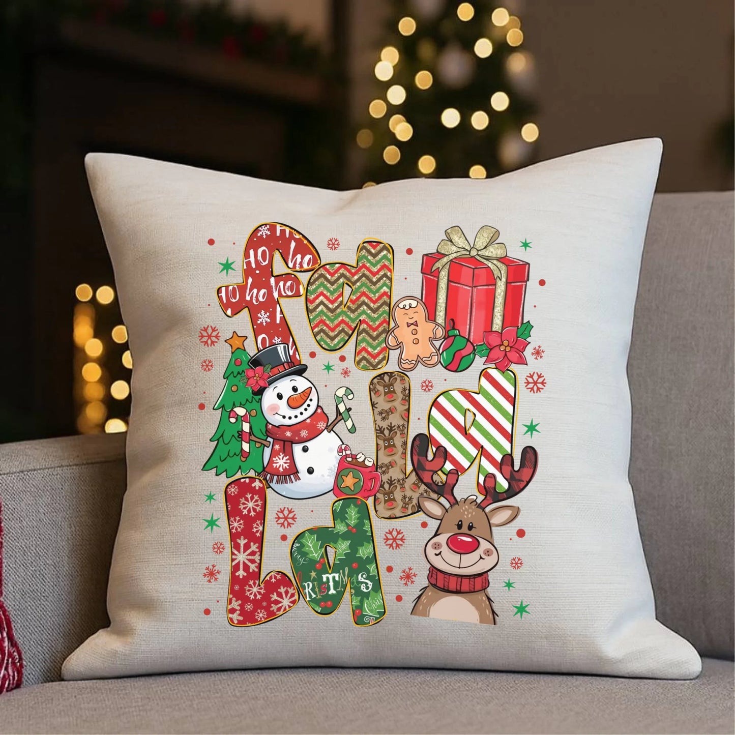 Poduszka świąteczna - Fa la la BN71 - StoryCups.pl