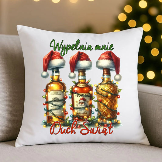 Poduszka świąteczna - Wypełnia mnie Duch Świąt BN69 - StoryCups.pl