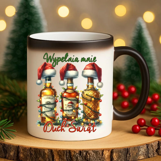 Kubek magiczny świąteczny - Wypełnia mnie Duch Świąt BN69 - StoryCups.pl