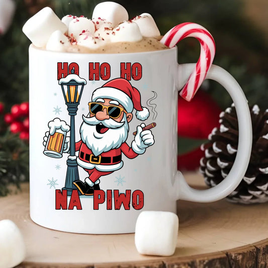 Kubek świąteczny - Mikołaj Ho ho ho na piwo BN64 - StoryCups.pl