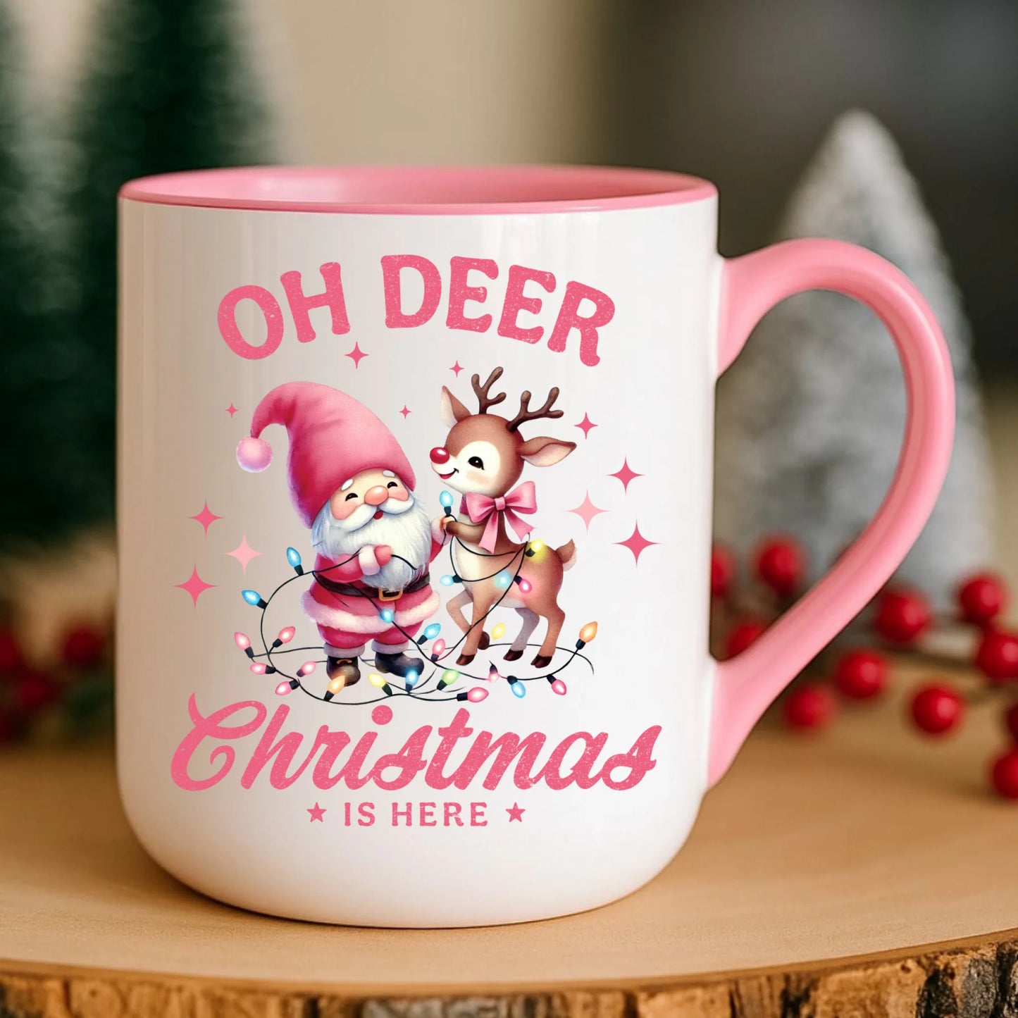 Kubek elegant świąteczny - Oh deer Christmas is here BN59 - StoryCups.pl