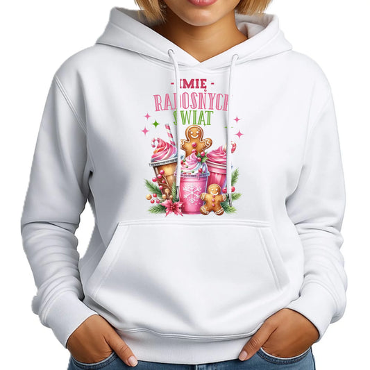 Bluza damska z kapturem świąteczna - Radosnych Świąt - personalizowana BN58 - StoryCups.pl