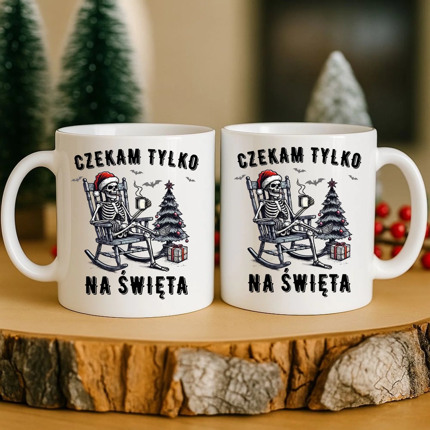 Kubek świąteczny - Czekam tylko na święta BN56 - StoryCups.pl