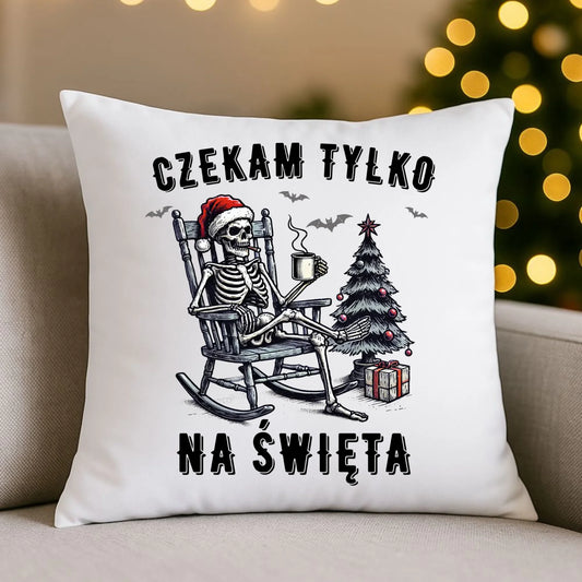 Poduszka świąteczna - Czekam tylko na święta BN56 - StoryCups.pl