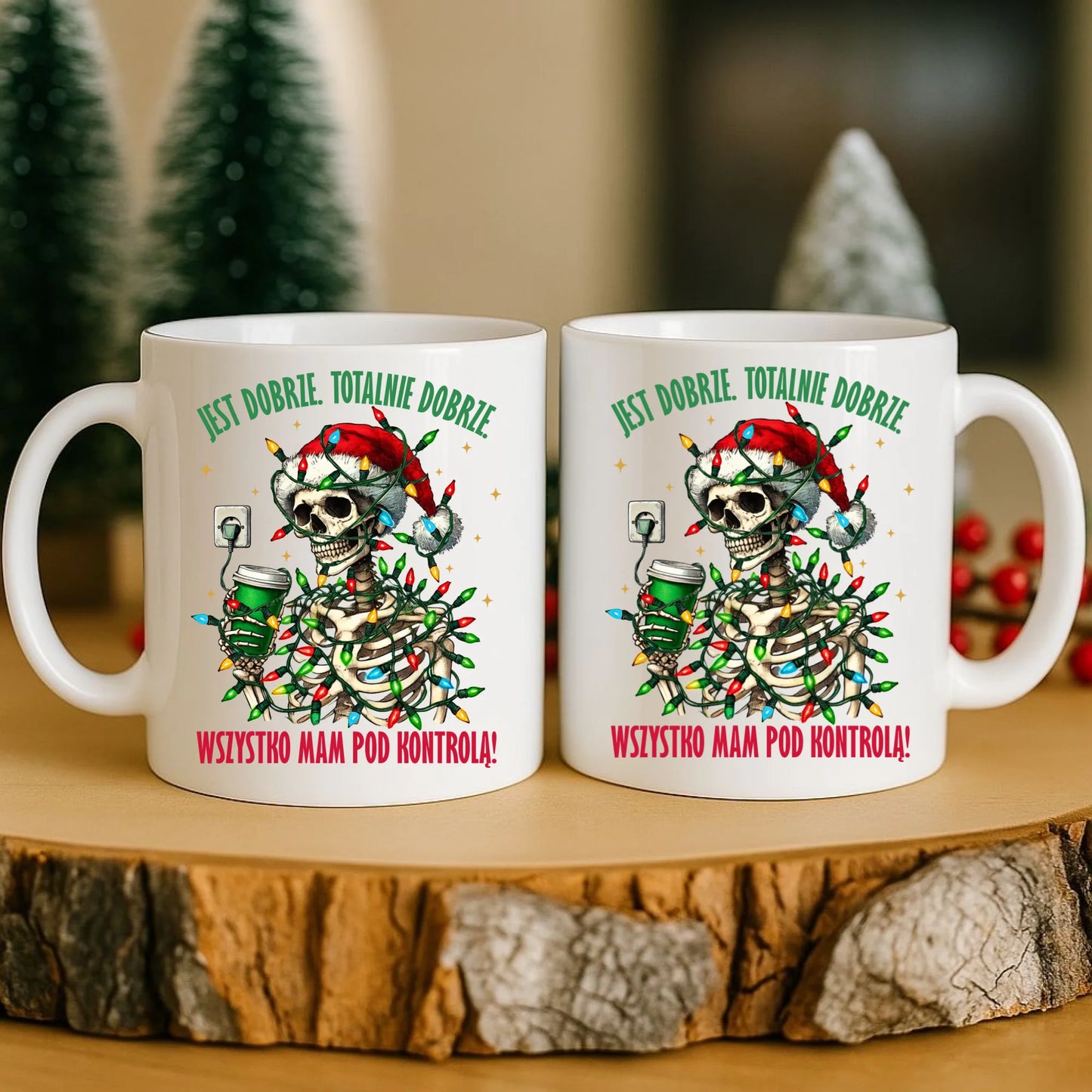 Kubek świąteczny - Jest dobrze Wszystko mam pod kontrolą BN55 - StoryCups.pl