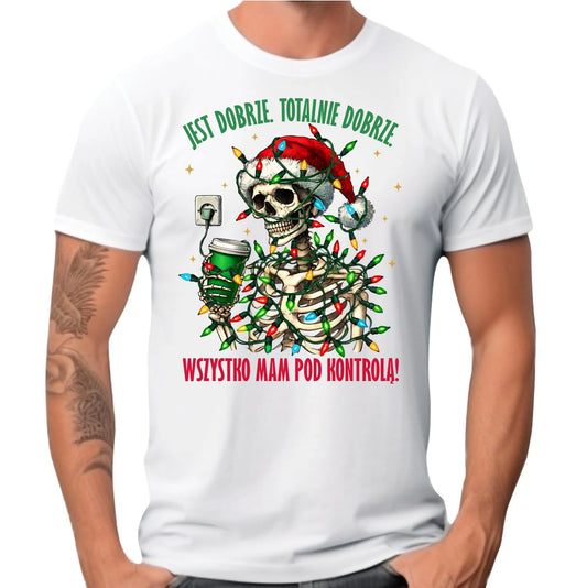 Koszulka męska świąteczna - Jest dobrze Wszystko mam pod kontrolą BN55 - StoryCups.pl