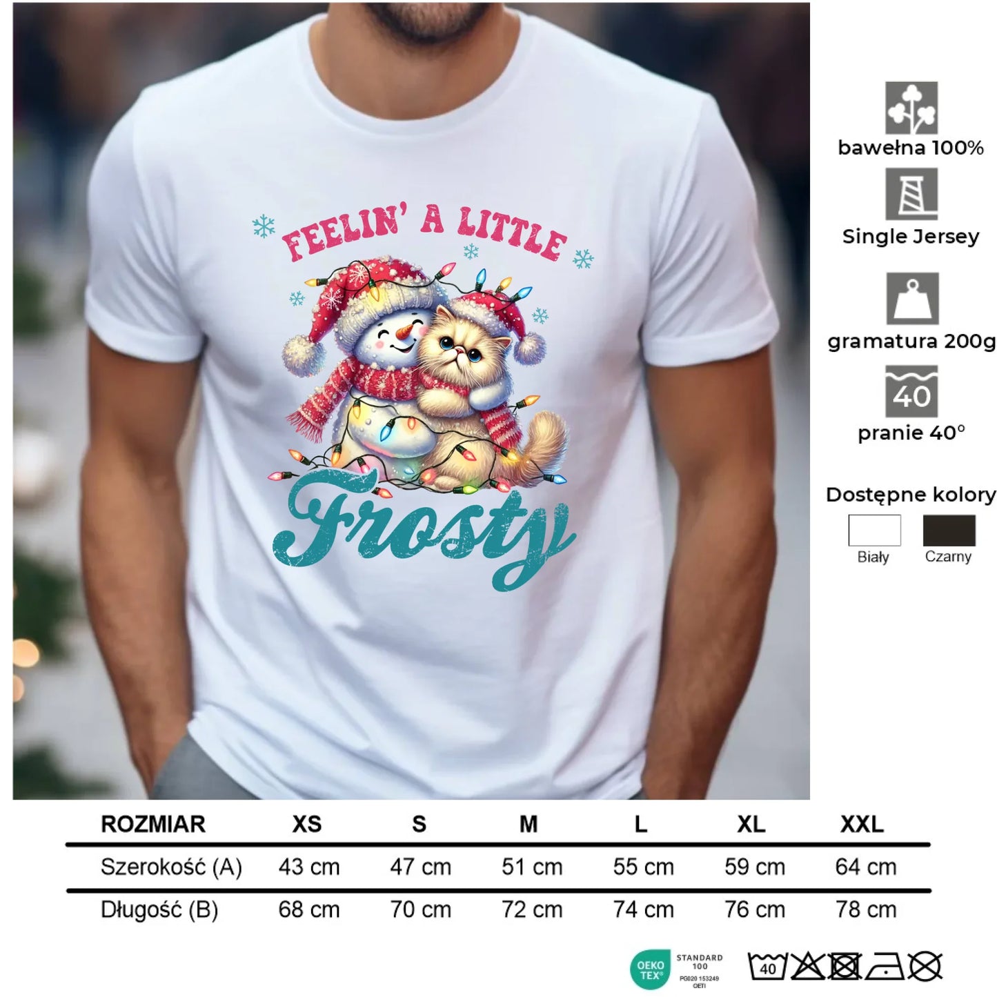 Koszulka męska świąteczna - Feelin' a little frosty BN52 - StoryCups.pl