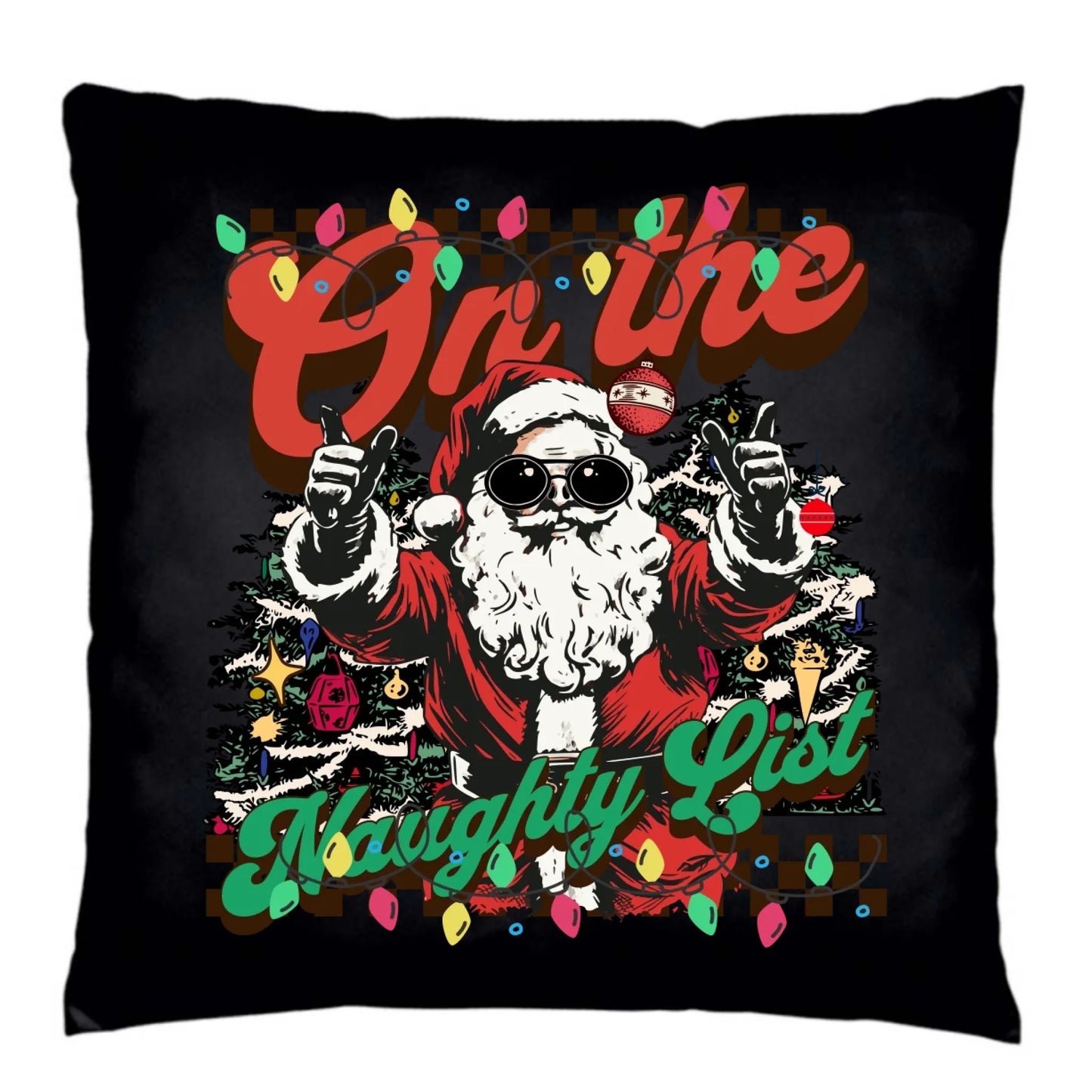 Poduszka dekoracyjna świąteczna - On the Naughty List BN50 - StoryCups.pl