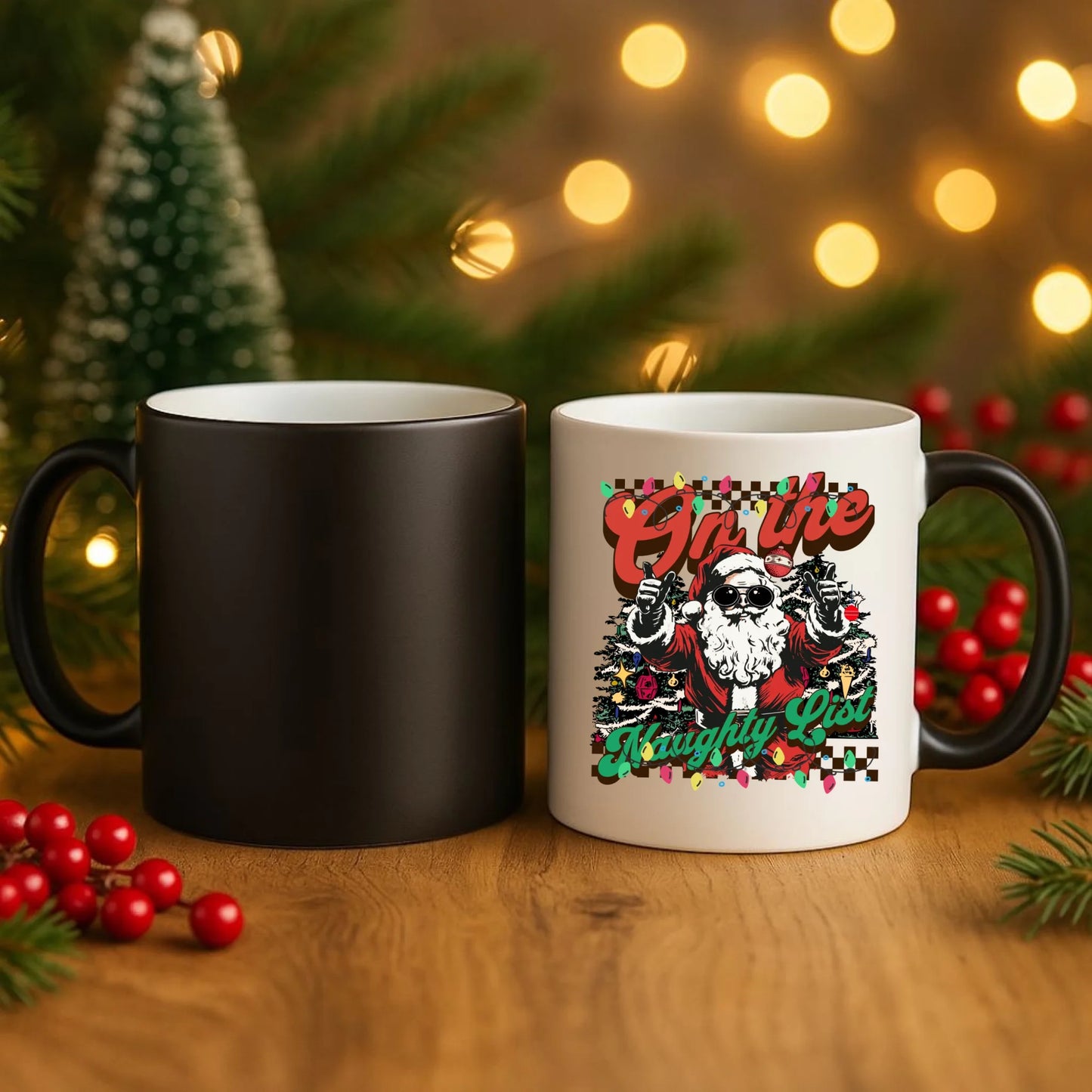 Kubek magiczny świąteczny - On the Naughty List BN50 - StoryCups.pl