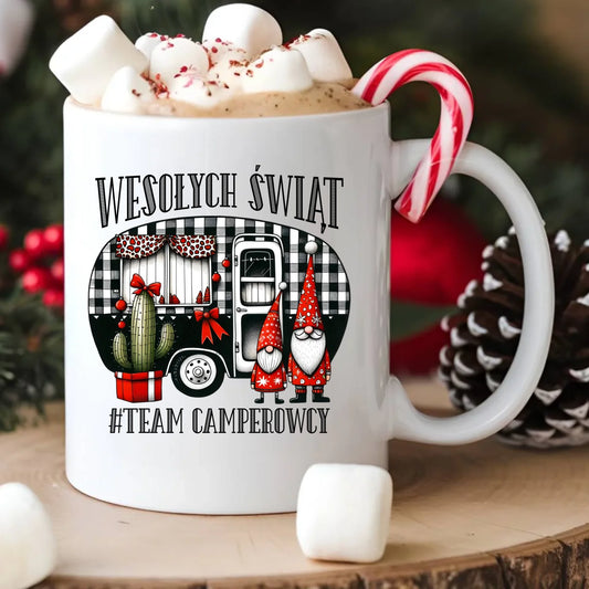 Kubek świąteczny - Wesołych Świąt Team Camperowcy BN44 - StoryCups.pl