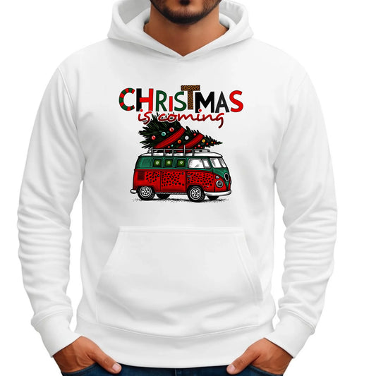 Bluza męska z kapturem świąteczna - Kamper Christmas is coming BN42 - StoryCups.pl