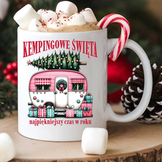 Kubek świąteczny - Kamper Kempingowe Święta BN40 - StoryCups.pl