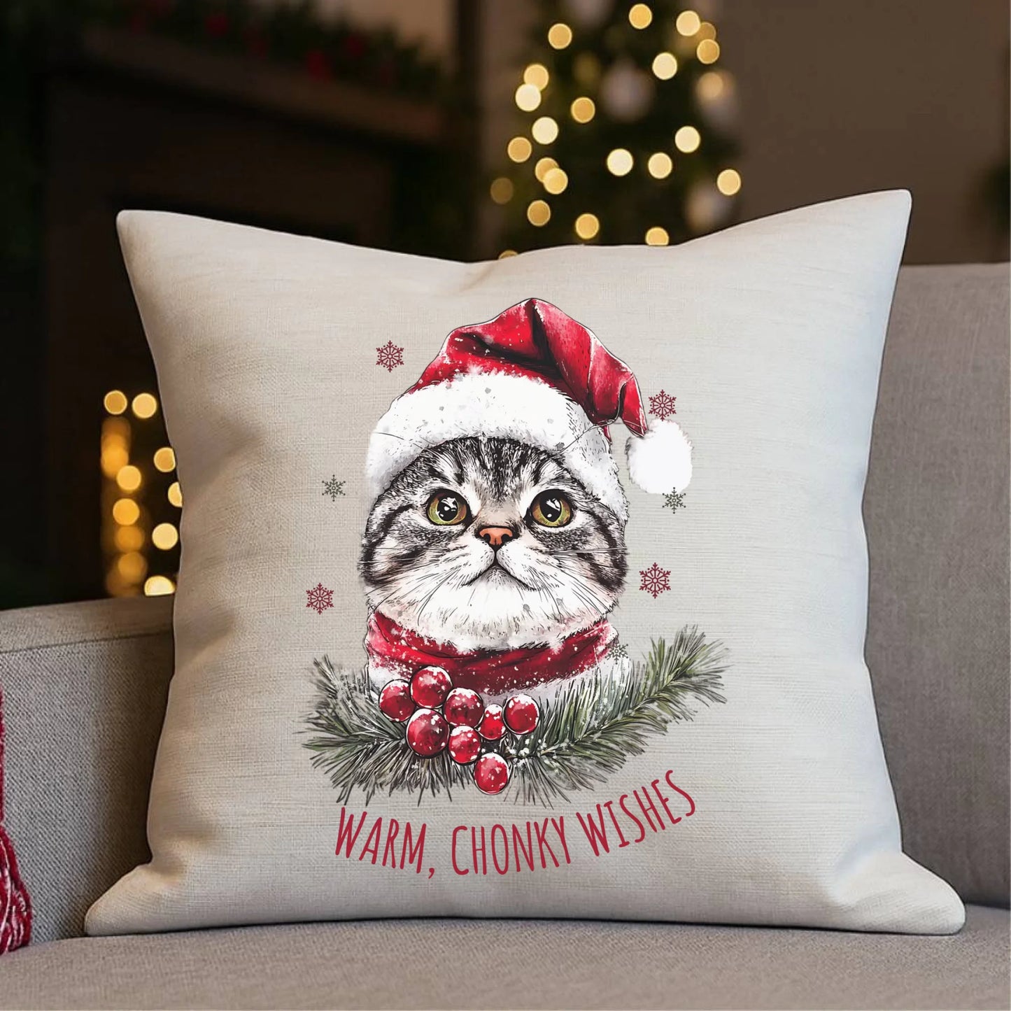 Poduszka świąteczna - Warm, Chonky Wishes BN36 - StoryCups.pl