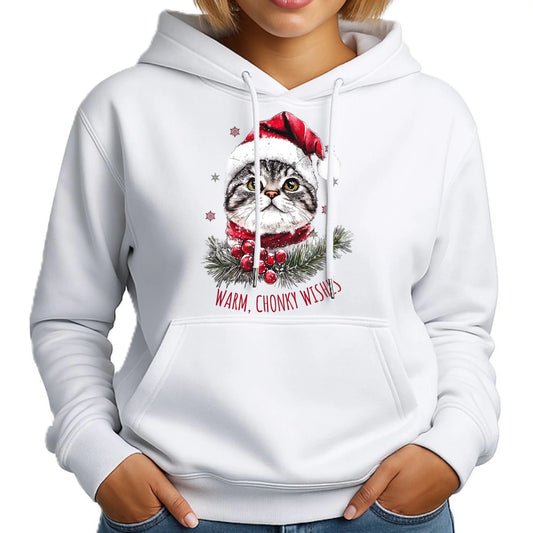Bluza damska z kapturem świąteczna - Warm, Chonky Wishes BN36 - StoryCups.pl