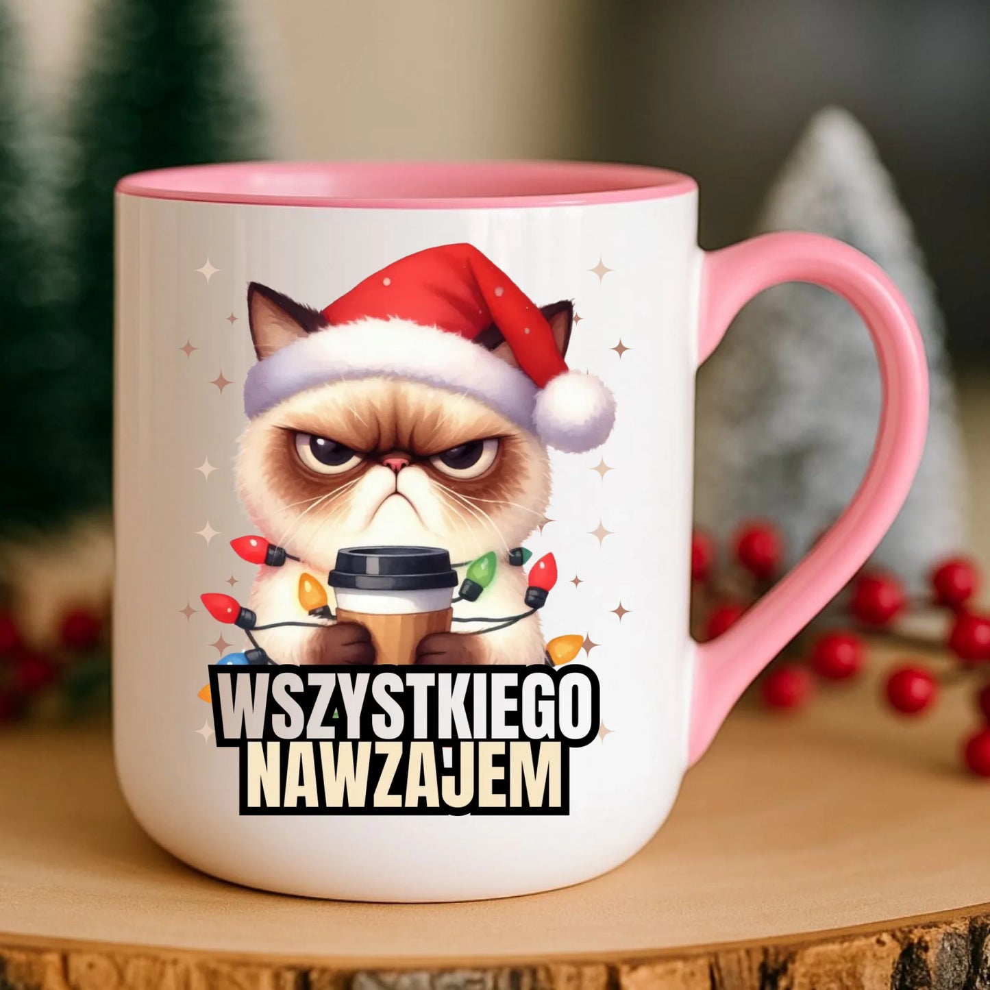 Kubek elegant świąteczny - Grumpy Cat Wszystkiego nawzajem BN33 - StoryCups.pl