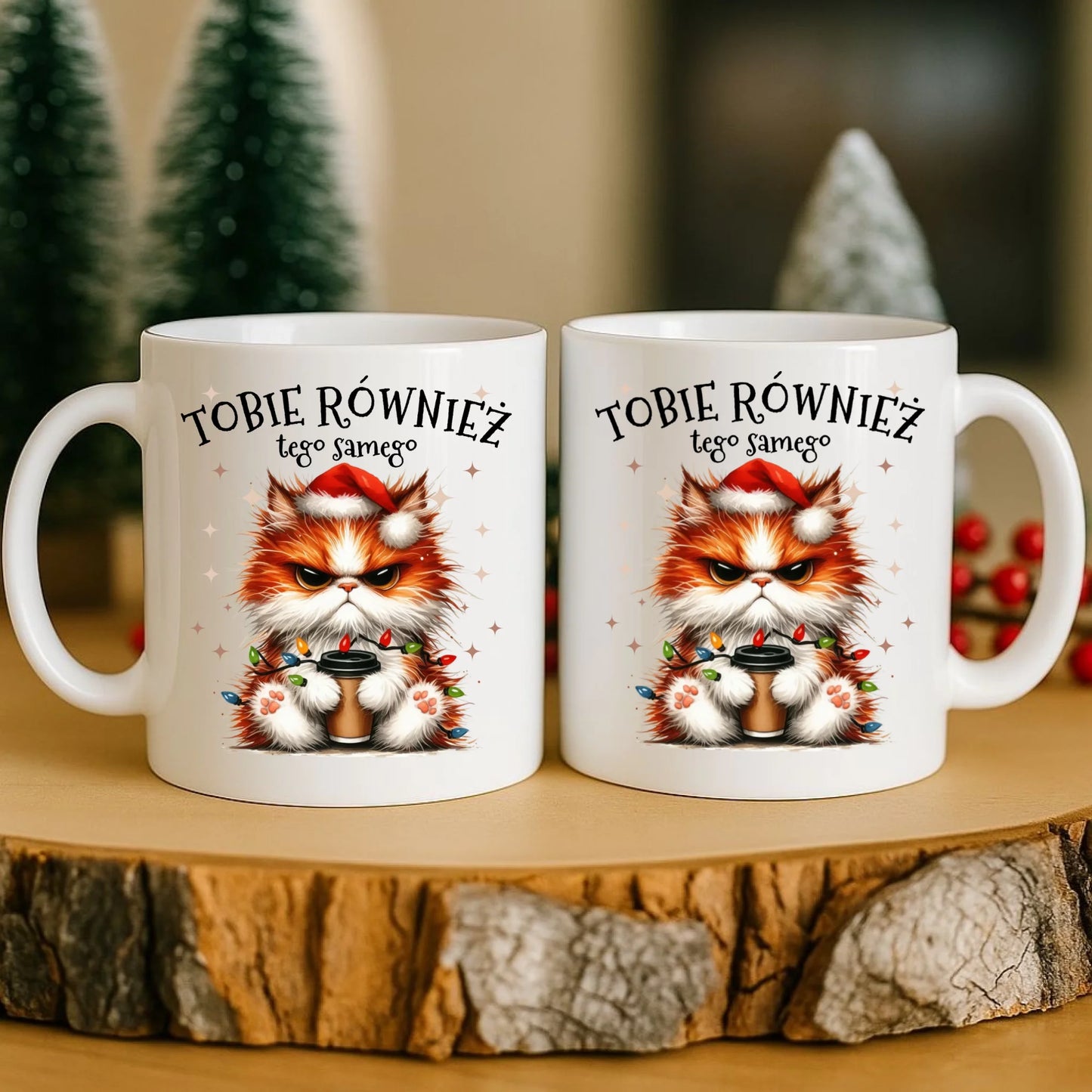 Kubek świąteczny - Grumpy Cat Tobie również tego samego BN32 - StoryCups.pl