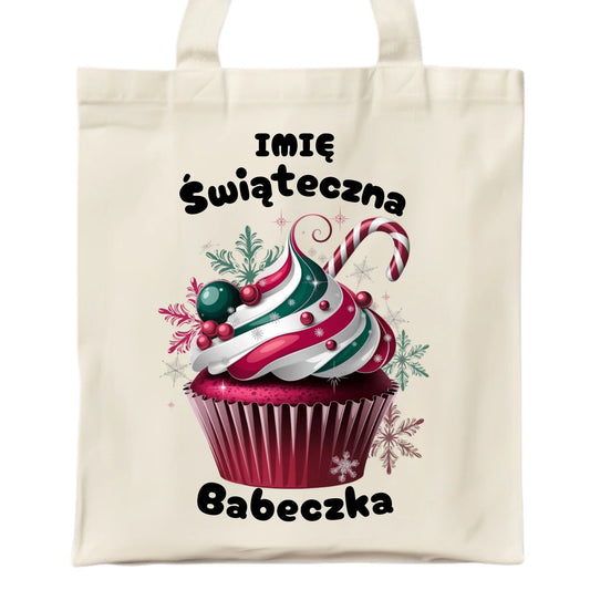 Torba na święta - Świąteczna babeczka - personalizowana BN30 - StoryCups.pl