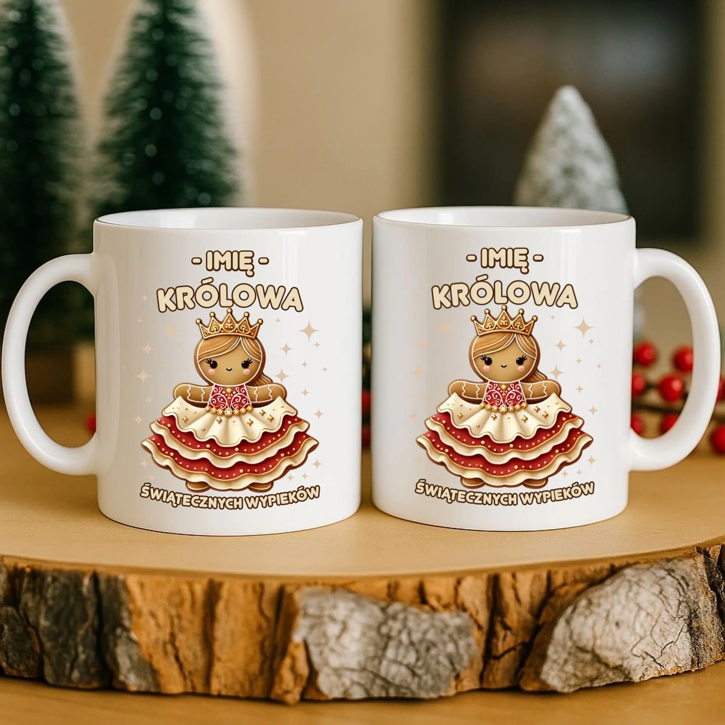 Kubek świąteczny - Królowa świątecznych wypieków - personalizowany BN28 - StoryCups.pl