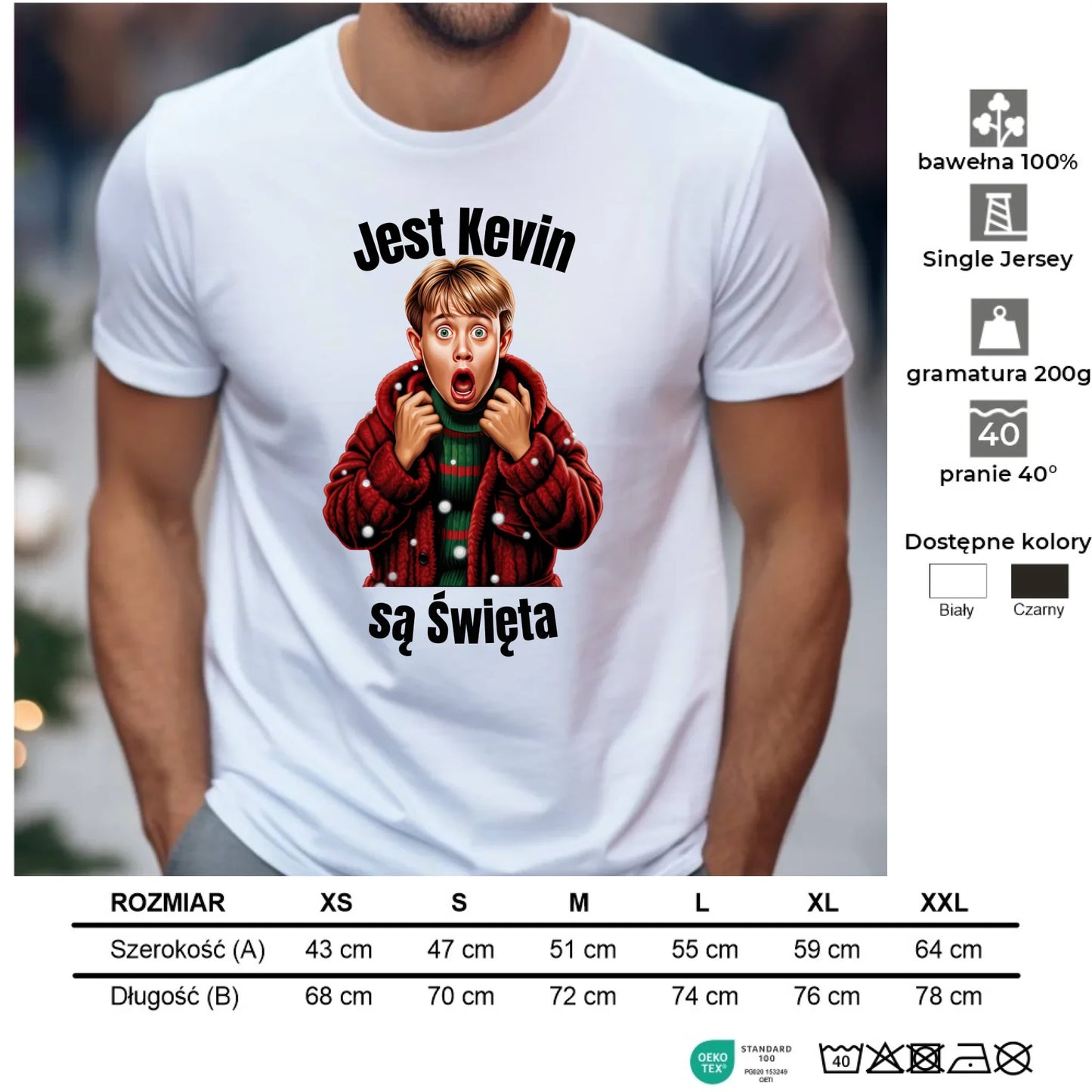 Koszulka męska świąteczna - Jest Kevin są święta BN27 - StoryCups.pl