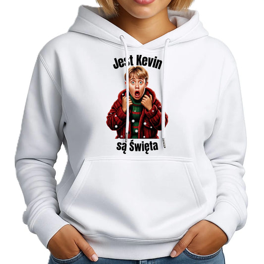 Bluza damska z kapturem świąteczna - Jest Kevin są święta BN27 - StoryCups.pl
