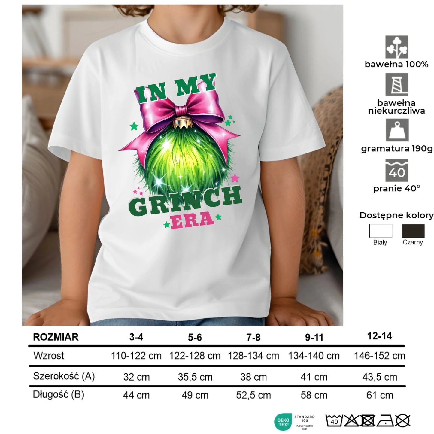 Koszulka dziecięca świąteczna - In my Grinch era BN26 - StoryCups.pl