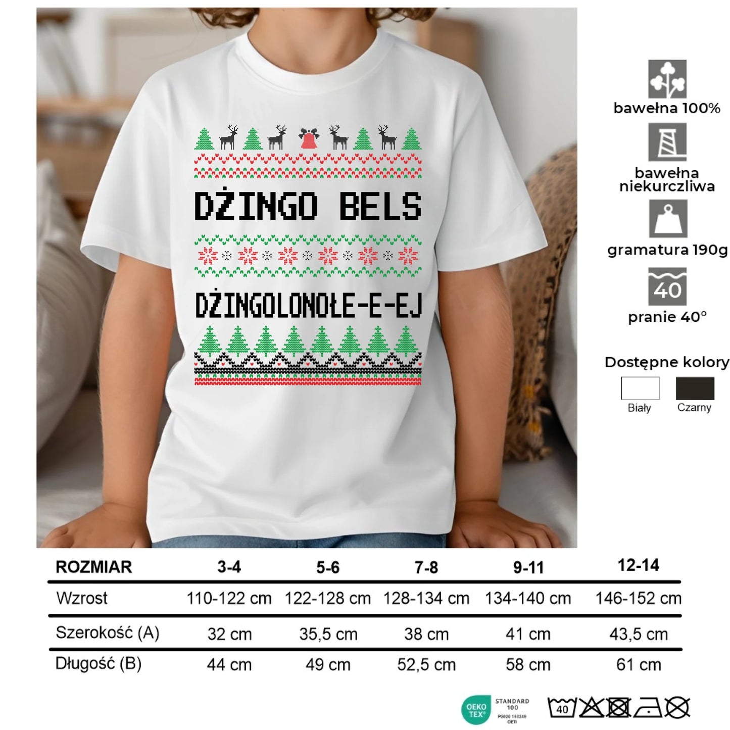 Koszulka dziecięca świąteczna - prezent na Święta - Dżingo bels BN11 - StoryCups.pl
