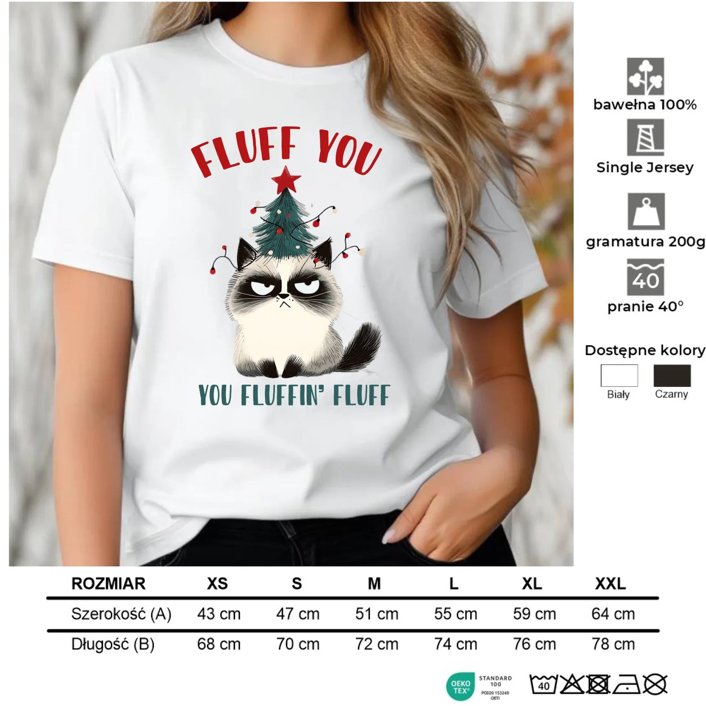 Koszulka damska świąteczna - Fluff You BN10 - StoryCups.pl