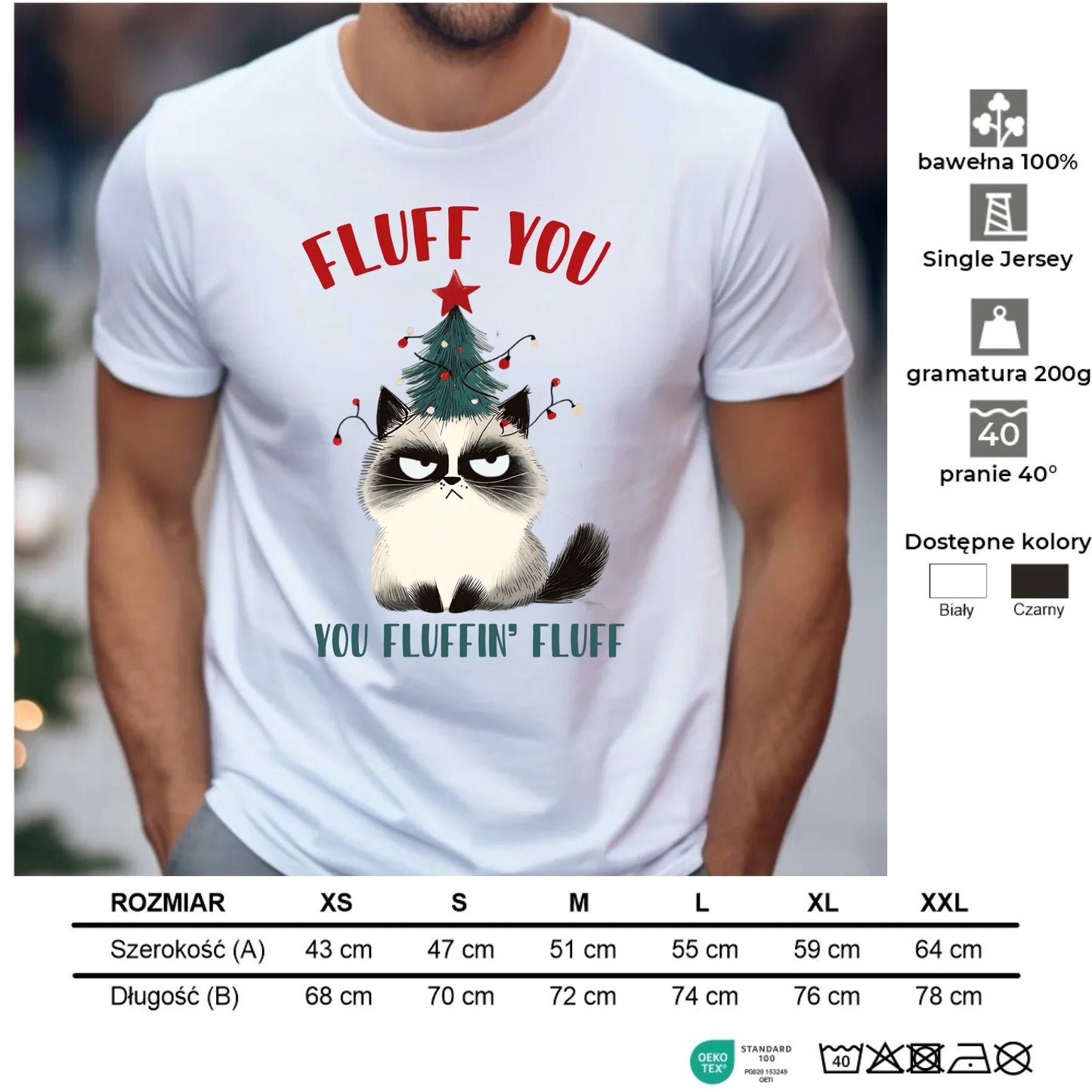 Koszulka męska świąteczna - Fluff You BN10 - StoryCups.pl