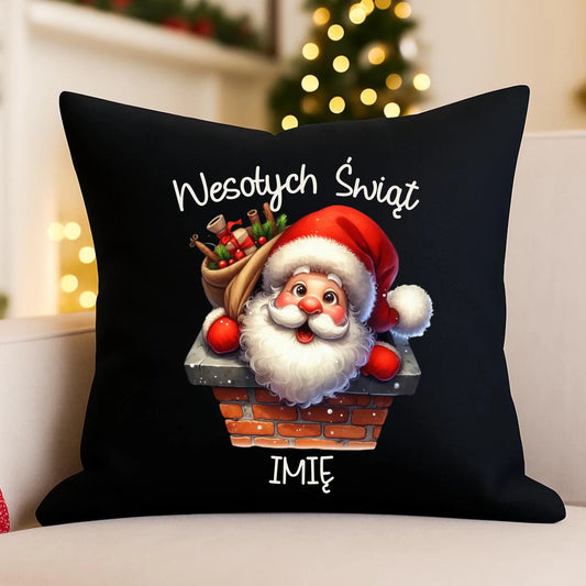 Poduszka dekoracyjna świąteczna - prezent na Mikołajki Mikołaj - personalizowana BN08 - StoryCups.pl