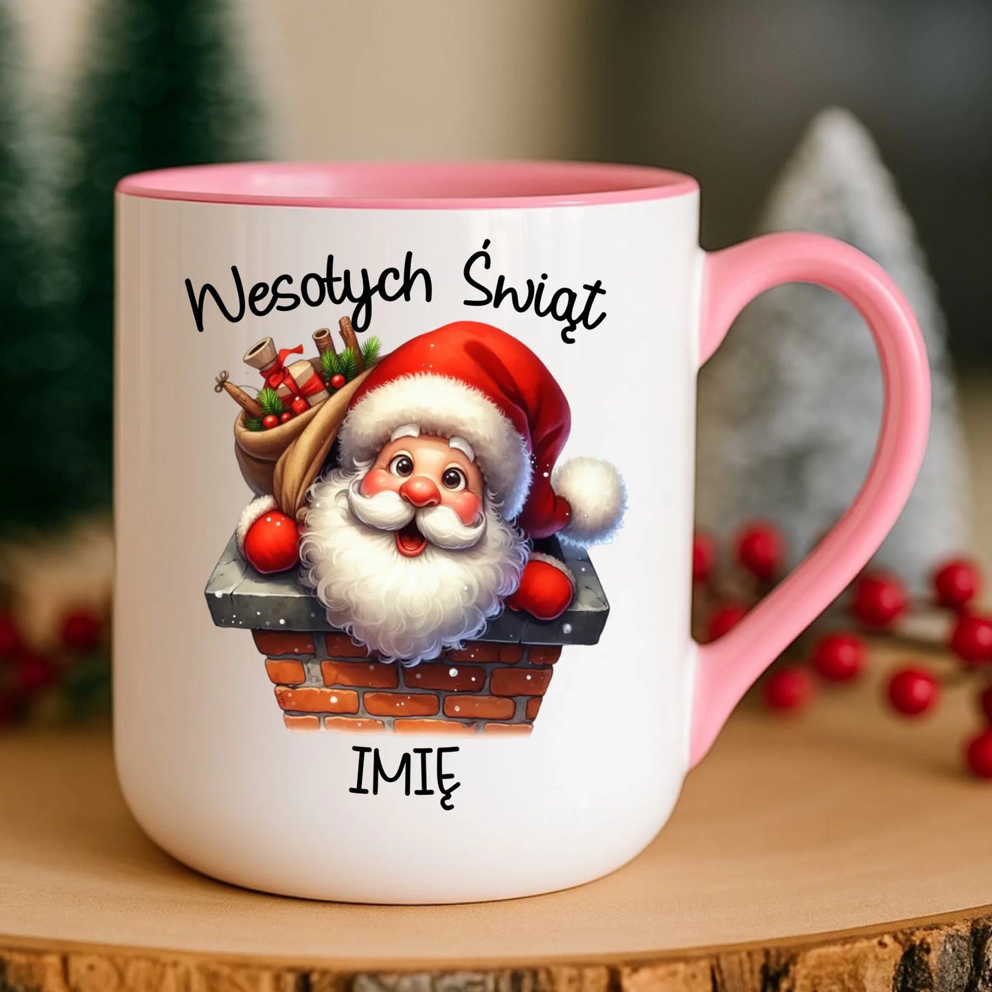 Kubek elegant świąteczny - prezent na Mikołajki Mikołaj - personalizowany BN08 - StoryCups.pl