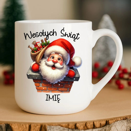Kubek elegant świąteczny - prezent na Mikołajki Mikołaj - personalizowany BN08 - StoryCups.pl