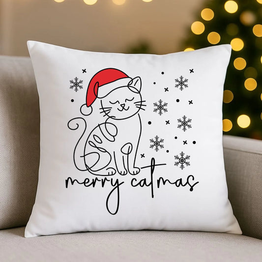 Poduszka świąteczna - prezent dla kociary - Merry catmas BN151 - StoryCups.pl