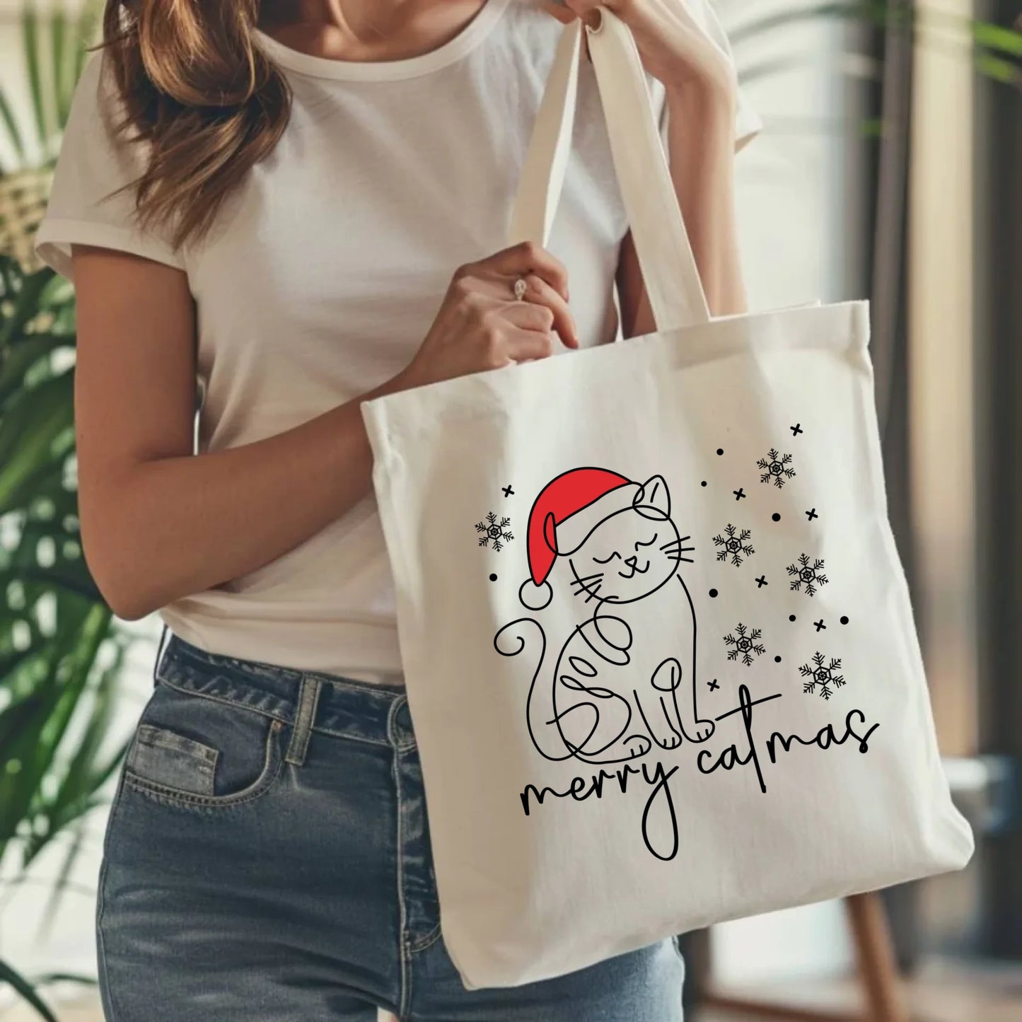 Torba świąteczna - prezent dla kociary - Merry catmas BN151 - StoryCups.pl