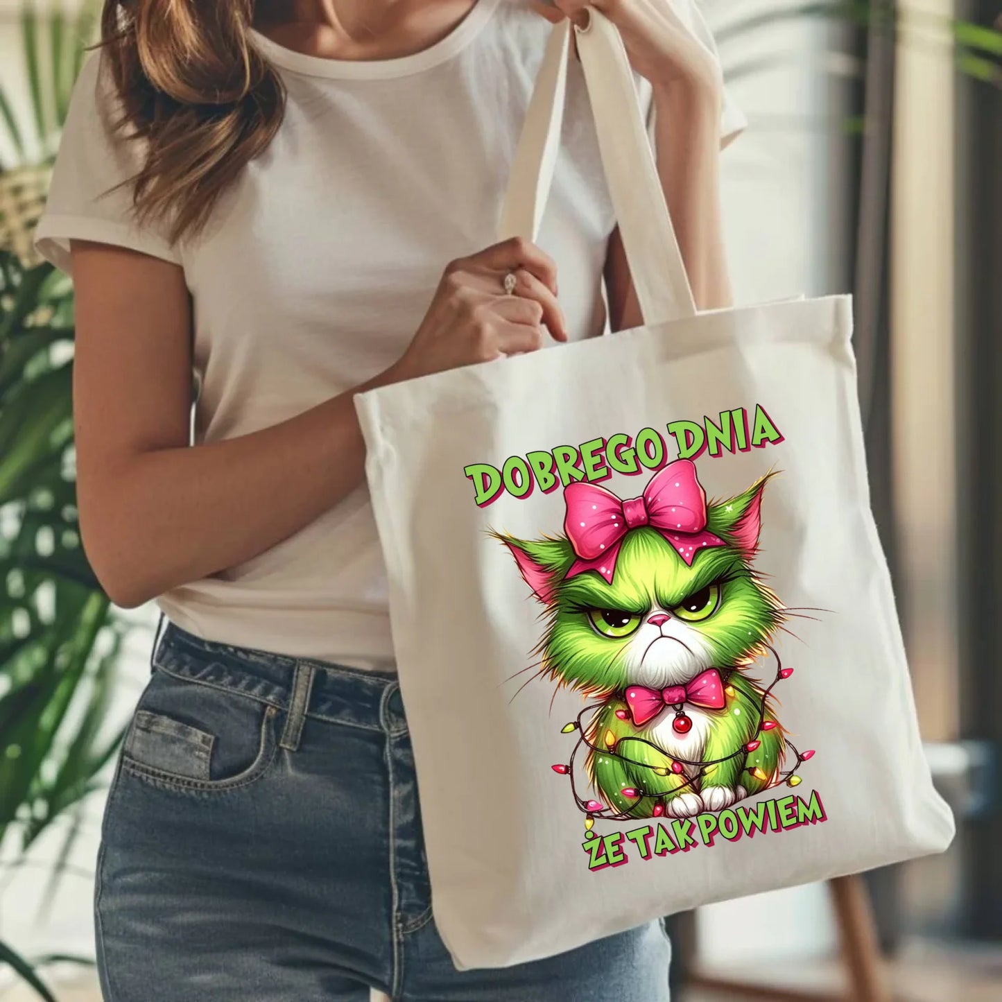 Torba świąteczna - prezent dla niej - Grinch dobrego dnia, że tak powiem BN153 - StoryCups.pl