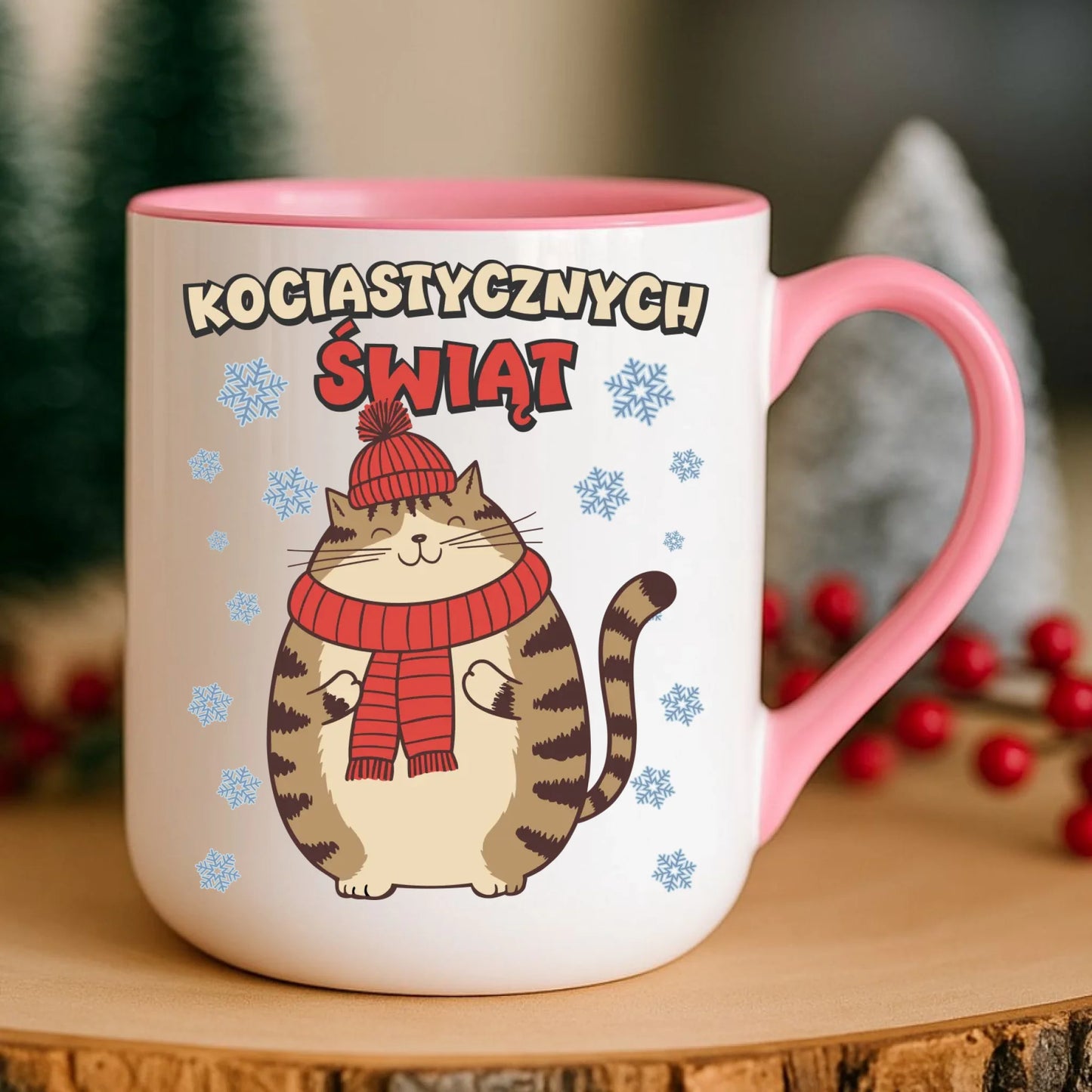 Kubek elegant świąteczny - prezent na święta - Kociastycznych świąt BN154 - StoryCups.pl