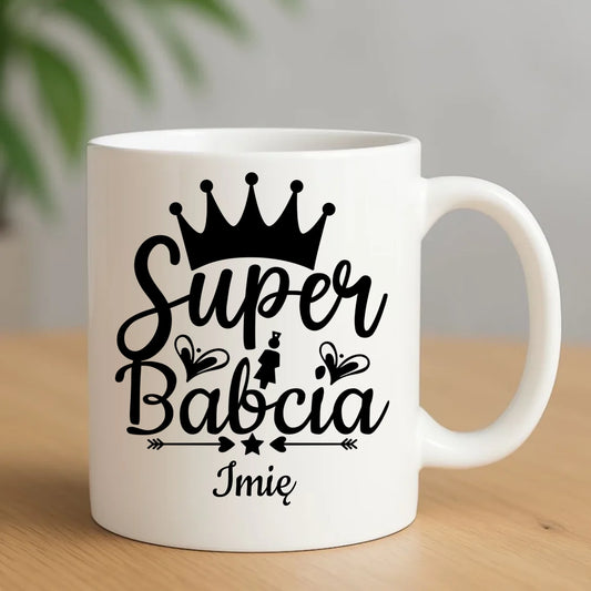 Kubek dla babci - Super Babcia - personalizowany B03 - StoryCups.pl
