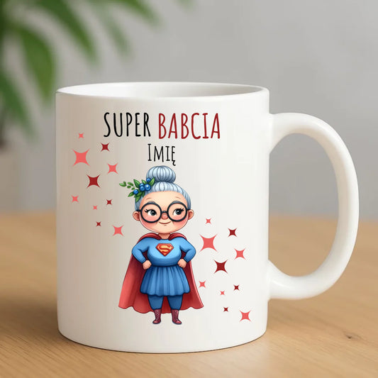 Kubek dla babci - Super Babcia - personalizowany B02 - StoryCups.pl