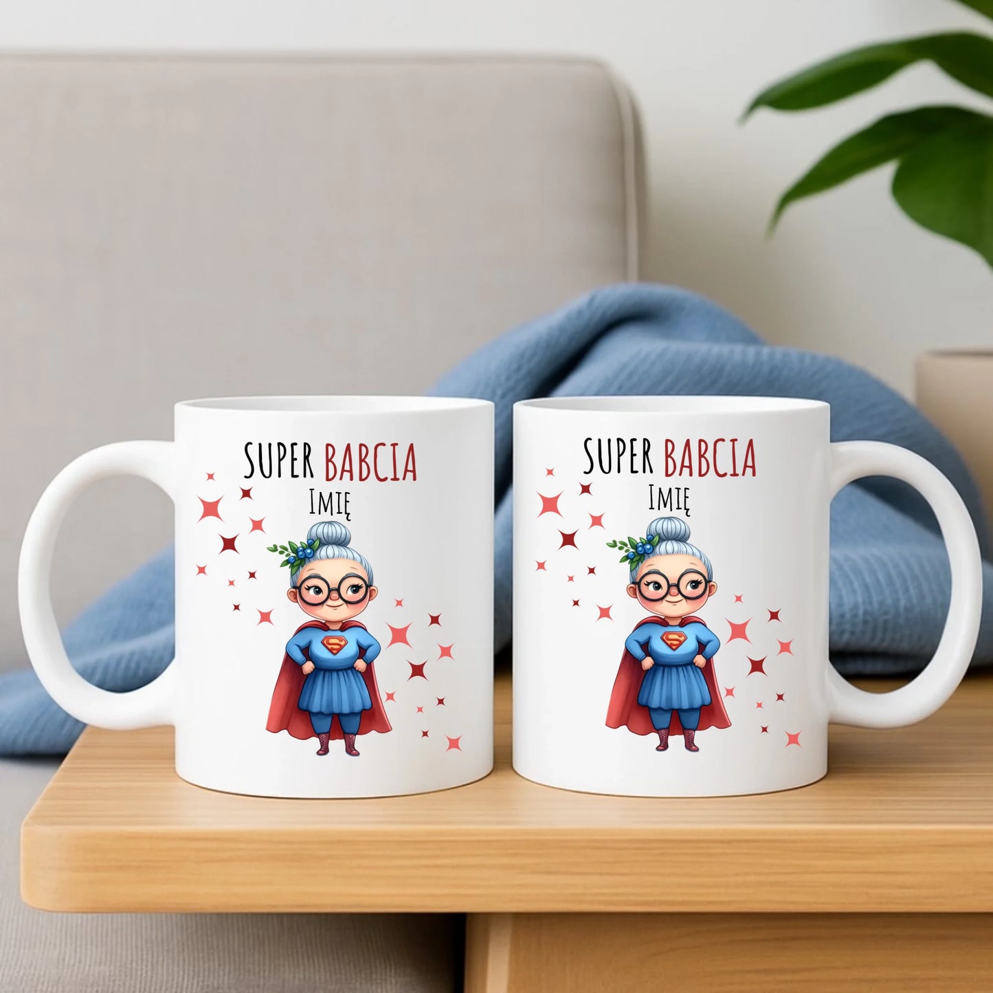 Kubek dla babci - Super Babcia - personalizowany B02 - StoryCups.pl
