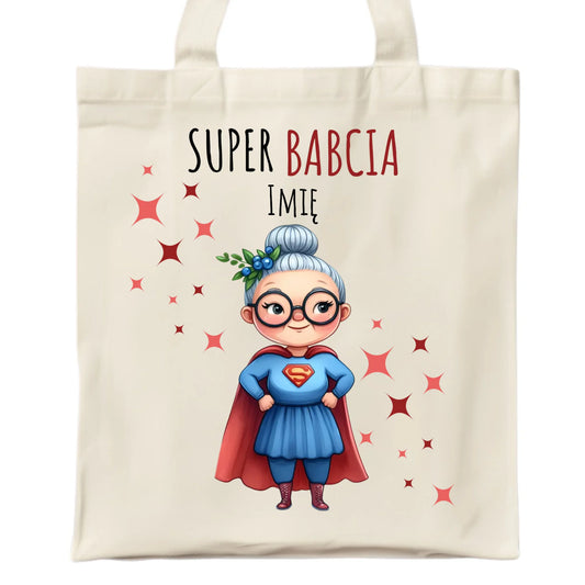 Torba dla babci - Super Babcia - personalizowana B02 - StoryCups.pl
