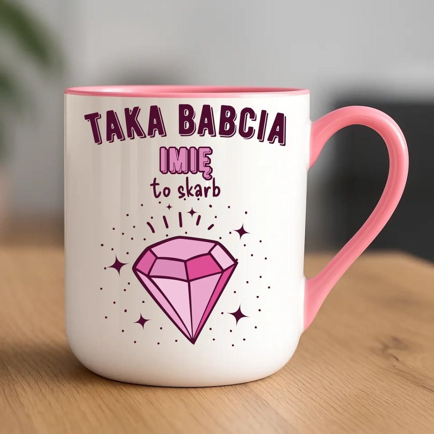 Kubek elegant dla babci - Taka Babcia to skarb - personalizowany B06 - StoryCups.pl