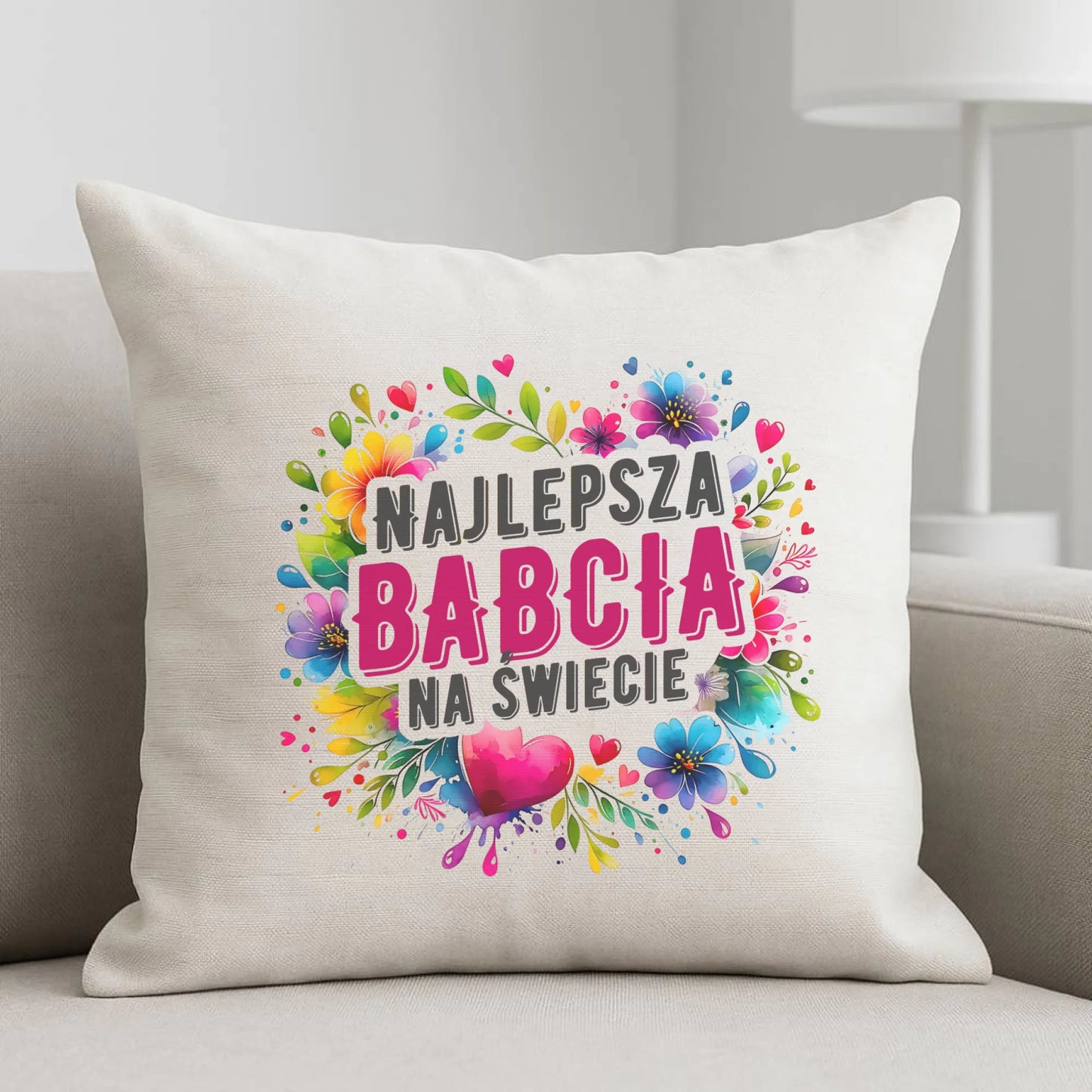 Poduszka dla babci - Najlepsza Babcia na świecie B07 - StoryCups.pl