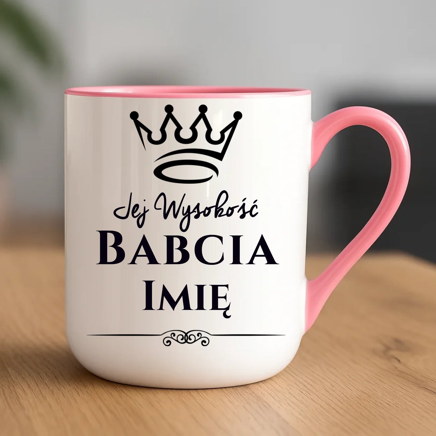 Kubek elegant dla babci - Jej Wysokość Babcia - personalizowany B11 - StoryCups.pl